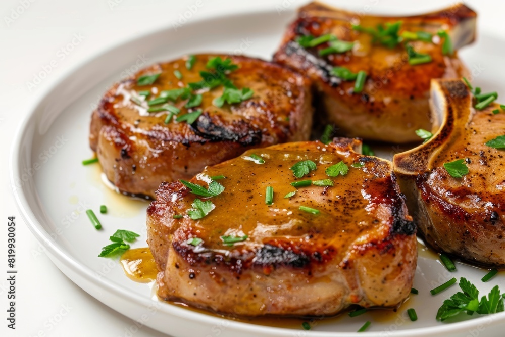 Apple Butter Mustard Glaze Pork Chops with Parsley Apple Butter Mustard Glaze Pork Chops with Parsley