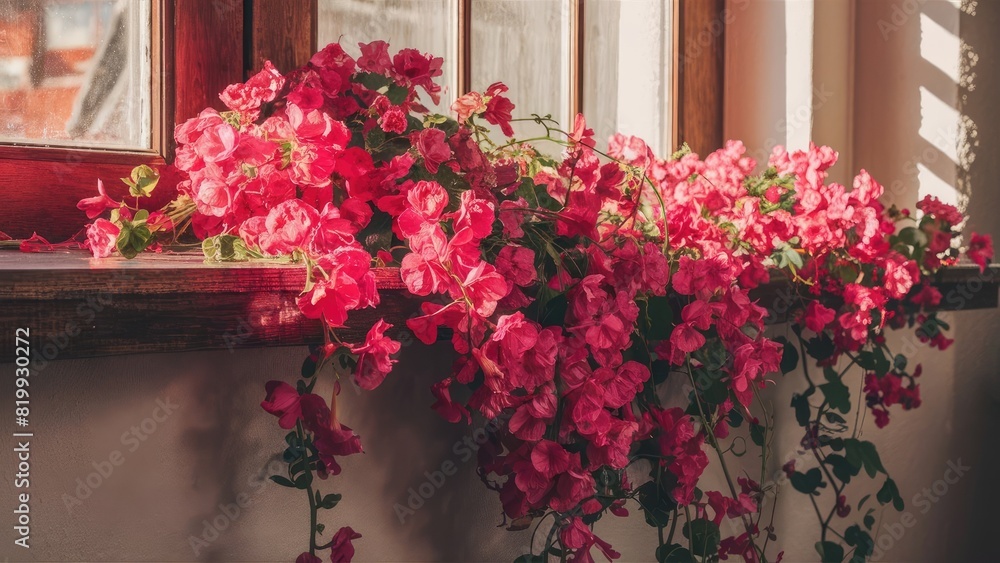 Floral Elegance on Bright Window Sill