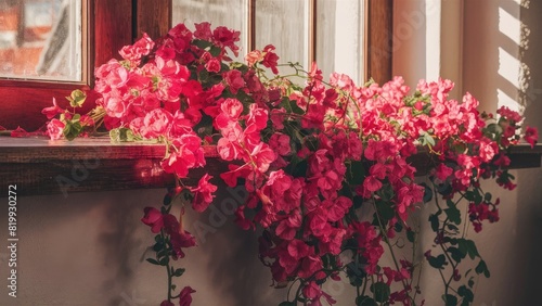 Floral Elegance on Bright Window Sill