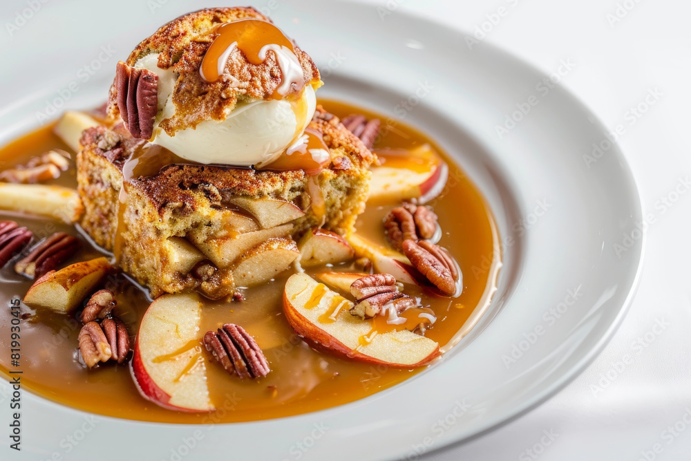 Decadent Apple Bread Pudding with Caramel Sauce Decadent Apple Bread Pudding with Caramel Sauce
