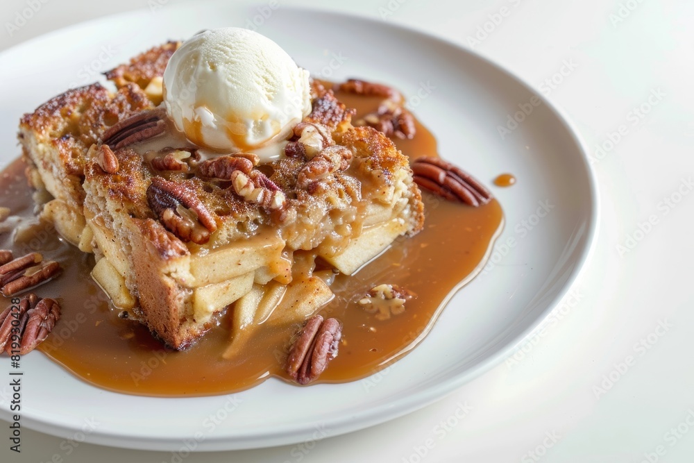 Gourmet Apple Bread Pudding with Caramel Drizzle Gourmet Apple Bread Pudding with Caramel Drizzle