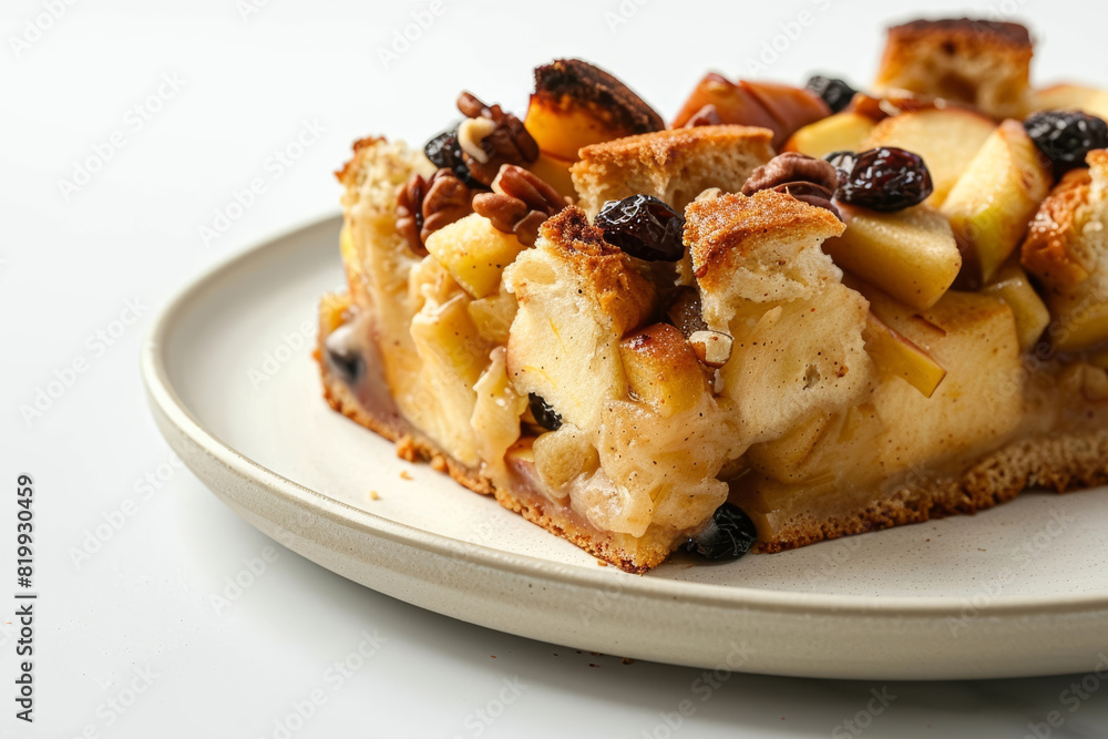 Fruitful Apple Bread Pudding with Raisins and Spices Fruitful Apple Bread Pudding with Raisins and Spices