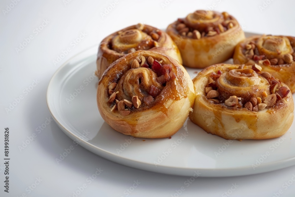 Fluffy Hazelnut Cinnamon Rolls with Crispy Bacon and Bourbon Glaze Fluffy Hazelnut Cinnamon Rolls with Crispy Bacon and Bourbon Glaze