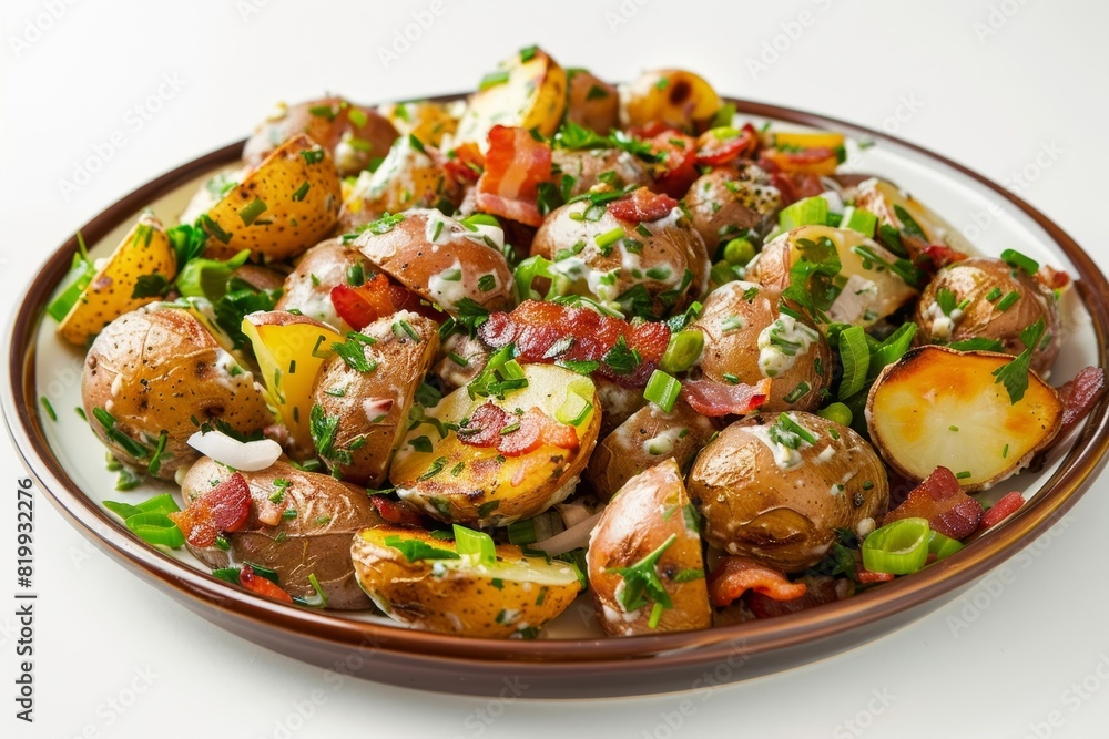 Tantalizing Bacon and Ranch Potato Salad with Charred Potato Skins and Creamy Parmesan Dressing Tantalizing Bacon and Ranch Potato Salad with Charred Potato Skins and Creamy Parmesan Dressing