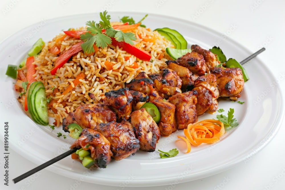 Exquisite traditional Saudi Arabian cuisine served in authentic oriental restaurant setting Exquisite traditional Saudi Arabian cuisine served in authentic oriental restaurant setting