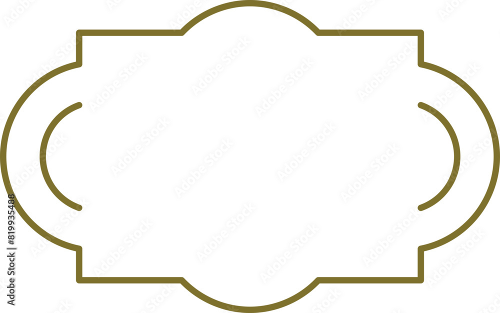 Golden frame art deco element vector Golden frame art deco element vector