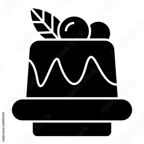 Breakfast pancakes with syrup and butter icon for food apps and websites