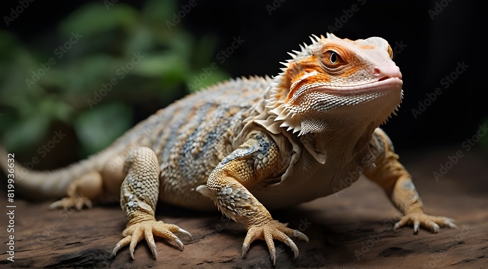 Obraz premium Bearded dragon, a species of agamid lizard native to Australia