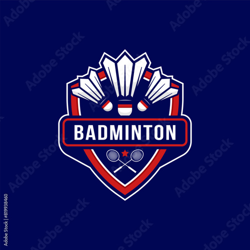 badminton logo badge template