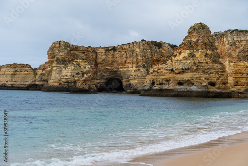 Marina Beach (Praia da Marinha) in Lagoa, Faro District, Algarve, Southern Portugal. Algarve beaches are a touristic paradise