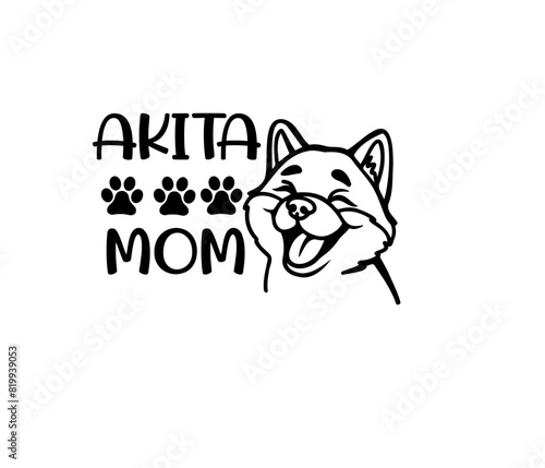 Akita SVG design , prefect cute file, cartoon dog vector file photo