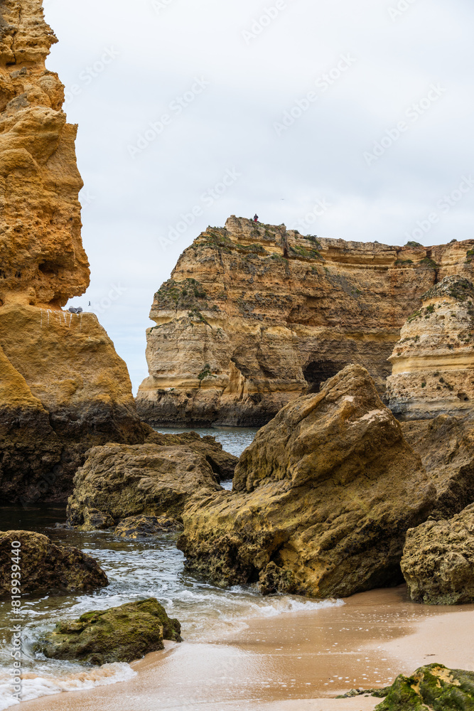 Fototapeta premium Marina Beach (Praia da Marinha) in Lagoa, Faro District, Algarve, Southern Portugal. Algarve beaches are a touristic paradise