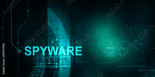  2d illustration Spyware computer virus 