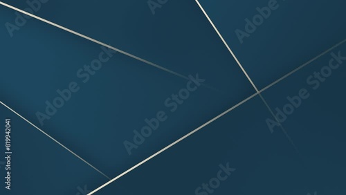 4k navy blue elegant geometric animated digital background. Brown beige metallic lines on dark seamless looped backdrop Sea wave trendy color. Winter vintage luxury Christmas palette. Deluxe animation photo