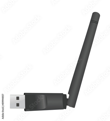 Wireless stick antenna. vector illustration