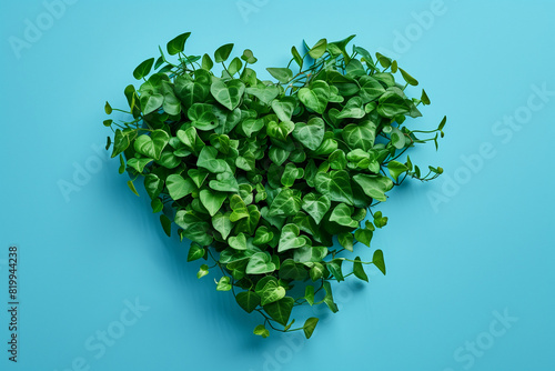 Green heart shaped leaves
