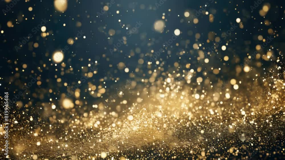 Blurry, gold-toned background with many small, sparkling dots. Scene is one of celebration and festivity, as the gold and sparkling elements suggest a sense of luxury and glamour Blurry, gold-toned background with many small, sparkling dots. Scene is one of celebration and festivity, as the gold and sparkling elements suggest a sense of luxury and glamour