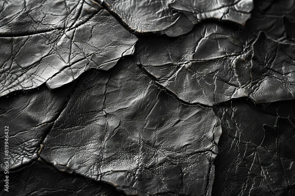 Digital image of  image of a close up view of black leather texture