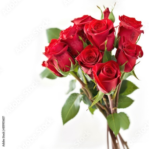 red roses bouquet  colorful and realistic