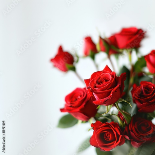 red roses bouquet  colorful and realistic