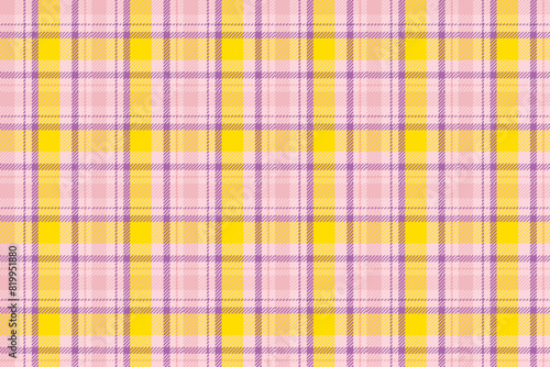 Illustration, Abstract pattern of sweater weaving style with pink and yellow color background.