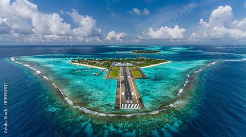 Gan Airport in Gan, Maldives photo