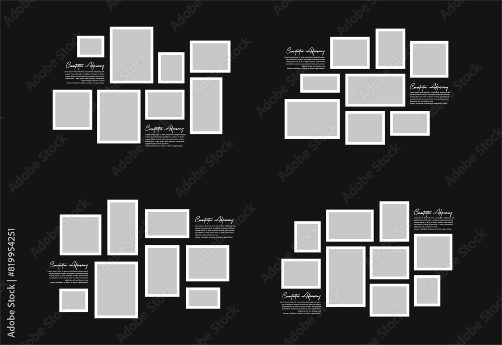 Set Pictures or photos frame collage abstract photo frames and digital photo wall template Set Pictures or photos frame collage abstract photo frames and digital photo wall template