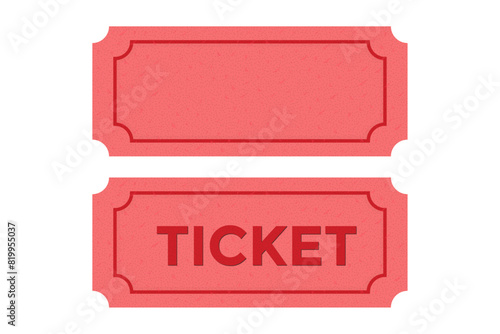 Red simpe ticket