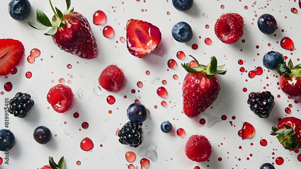 Vibrant Berry Halves: A Nutritious Assortment of Summer's Delights Vibrant Berry Halves: A Nutritious Assortment of Summer's Delights