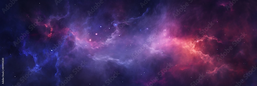 Background graphics with a cosmic theme.
