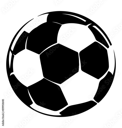 soccer ball silhouette  soccer ball icon vector illustration