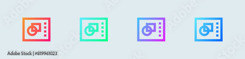 Shape line icon in gradient colors. Graphic signs vector illustration.