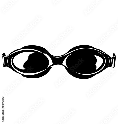 swimming goggles silhouette, swimming goggles icon vector illustration