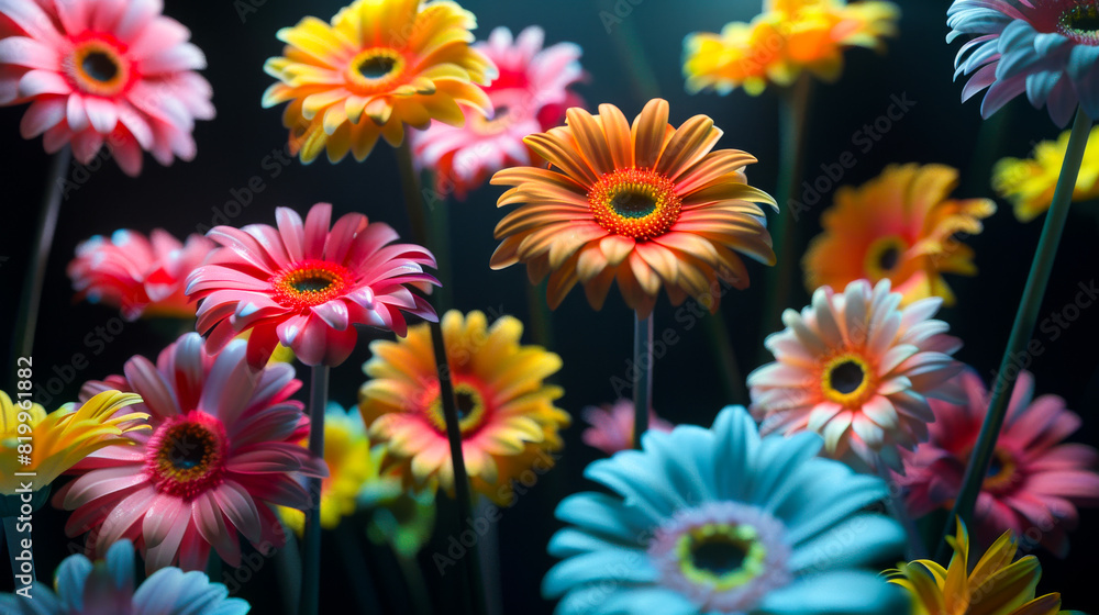Daisies in Motion on Black Backdrop, Professional Photo
Daisies in Motion on Black Backdrop, Professional Photo