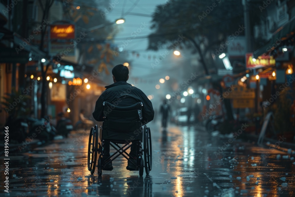 Disabled man in a wheelchair Disabled man in a wheelchair