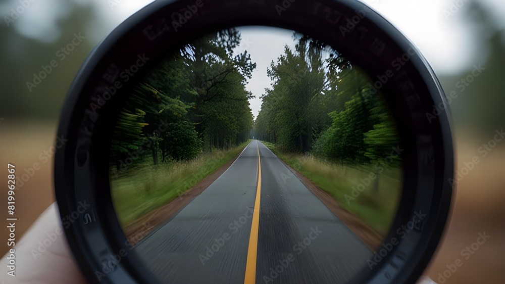 car driving through the forest Generative Ai car driving through the forest Generative Ai