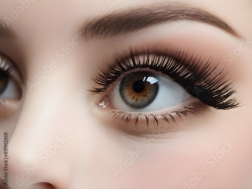 close up of eye with makeup Generative Ai