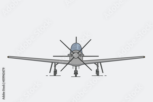 Single Engine Propelled Aircraft Vector illustration