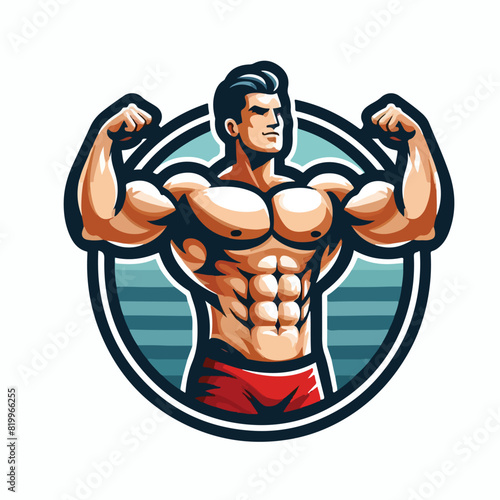 Fitness Bodybuilder vector design man