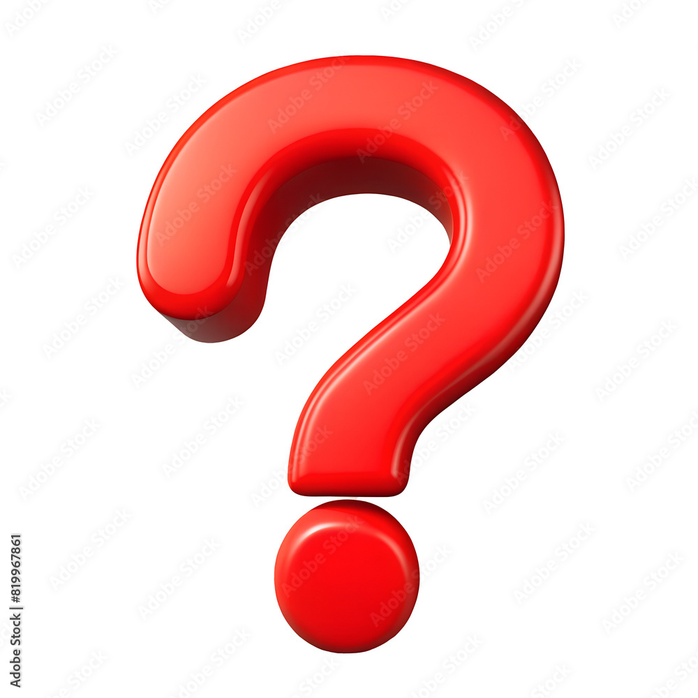 Red question mark 3d icon Red question mark 3d icon