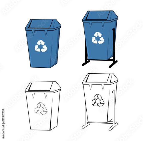 Rubbish Bin Design Illustration vector eps format , suitable for your design needs, logo, illustration, animation, etc.