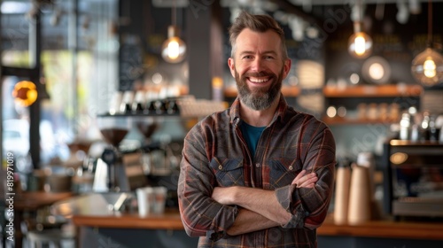 The Smiling Coffee Shop Owner