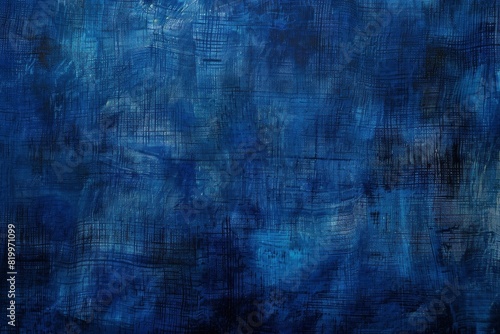 Dark blue canvas grungy background or texture - Generative Ai