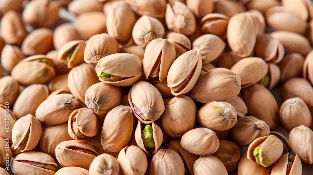 Generous Pile of Roasted Salted Pistachios Exuding Warmth and Flavor Generous Pile of Roasted Salted Pistachios Exuding Warmth and Flavor