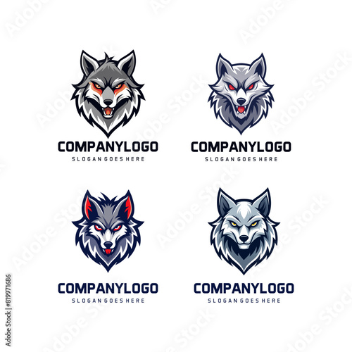a logo for a wolf's logo with the logo for a company called wolf.
