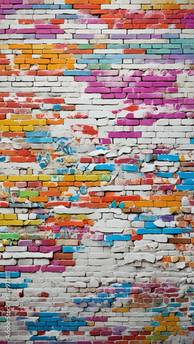 colorful brick wall 