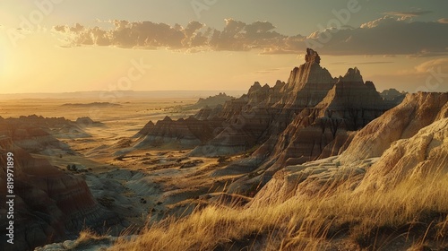 Badlands National Park in South Dakota, USA photo