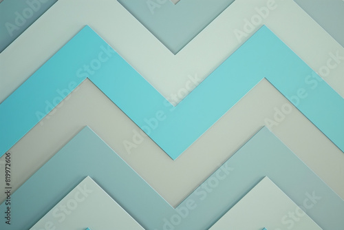 A close-up perspective highlighting the smooth gradient of color in a robin's egg blue and dove grey chevron seamless pattern.