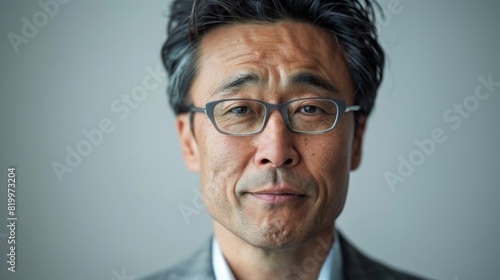 A man with a thoughtful expression wearing glasses and dressed in a suit captured in a close-up portrait.