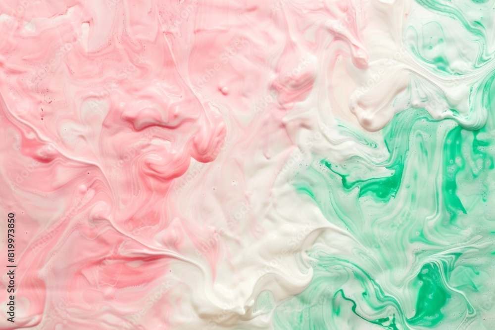 Pink white and green watercolor paint background Pink white and green watercolor paint background